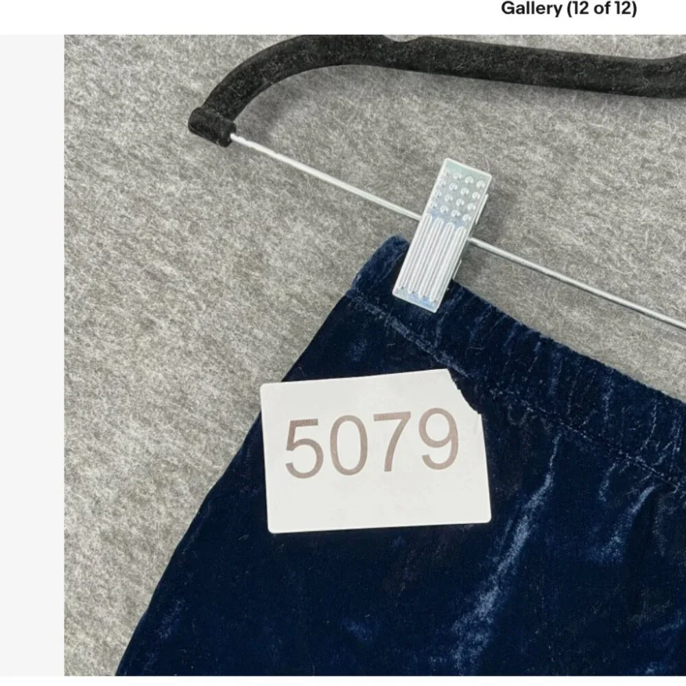 Gymboree Pants Girls XS 4 Navy Crushed‎ Velvet Velour Jogger Winter Glam Nwt